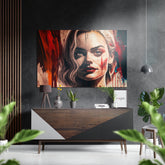 Harley Quinn Brushed Aluminum Dibond Wall Art.